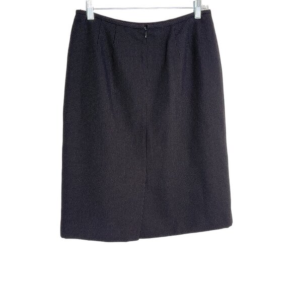 Kasper Classics Black Pencil Skirt 8P Petite Workwear Midi Straight - Picture 4 of 9